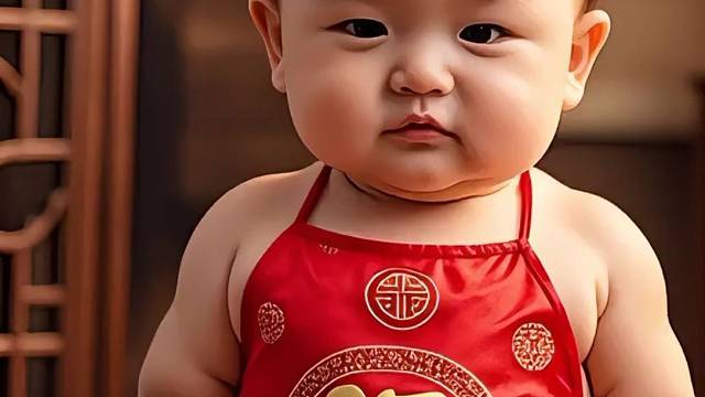 看着宝宝表情有点不开心