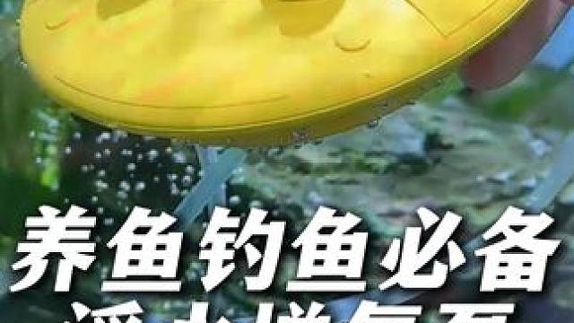 这个飞碟浮水增氧泵，不用担心主机进水，直接扔鱼缸或鱼护里就行 #浮水增氧泵 #增氧泵 #鱼缸增氧 #