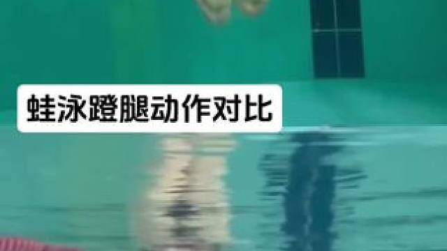 两种蛙泳动作对比，你能看出问题吗？ #蛙泳 #游泳 #游泳训练 #蛙泳训练