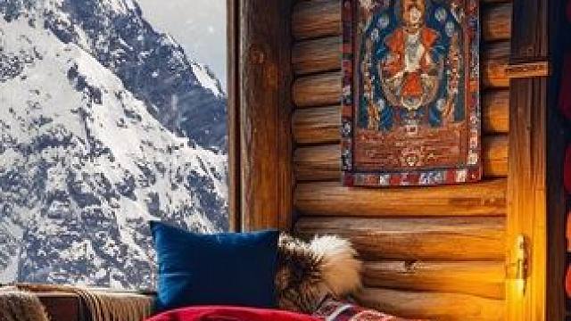 在高原上的舒适小屋，在这里放松身心休息吧 #助眠视频 #解压助眠 #白噪音 #睡眠音乐 #我的小窝