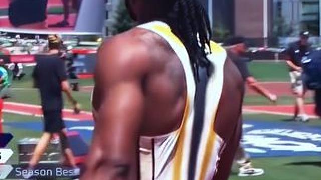 都在9.75后跑了9.85 #汤普森 #布雷克 #田径短跑 #田径 #运动