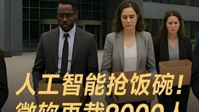 人工智能抢饭碗！微软再裁9000人，30%代码已由AI生成 #微软  #微软再裁员约9000人  #