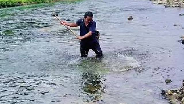 这是我们小时候洗过澡，抓过鱼的小河，虽然我们不再是以前小时候的样子了，但是抓鱼的快乐却没有变！#我的