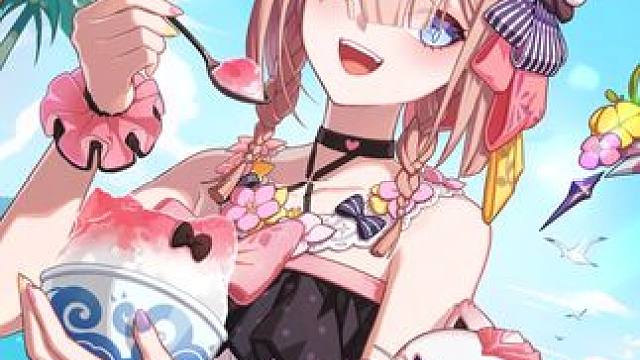 ★帕朵菲莉丝，生日快乐！★ 「这阳光！这沙滩！再来口刨冰透心凉——真是千金难买的度假体验！」
「嘿，