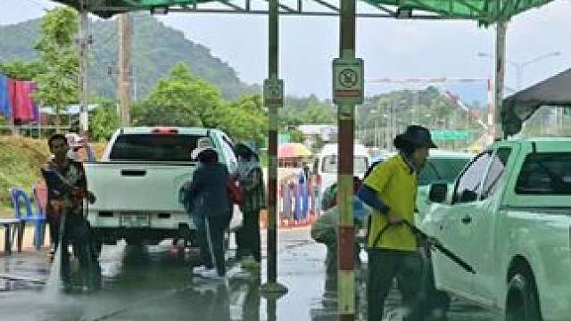 第六程，抵达泰国彭世洛。泰国洗车，洗车工都是犯人。#科技南游记 #小鹏车主开X9首次穿越东南亚