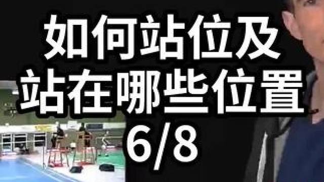 如何站位及站在哪些位置-6/8#羽毛球教学 #羽毛球训练 #羽毛球技巧 