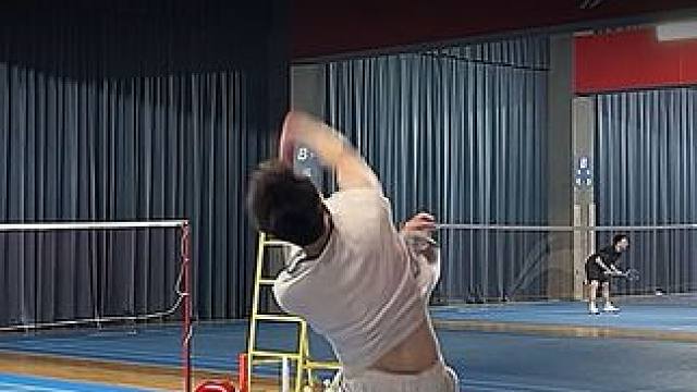 社会没有参天树 我的突击你接不住#羽毛球 #突击 #杀球