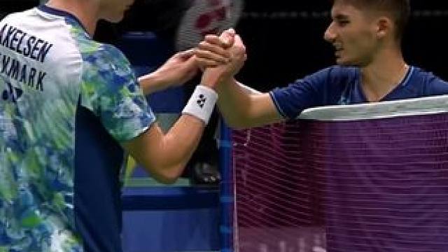 2023世锦赛男单：安塞龙vs小波波夫 #羽毛球 #安塞龙