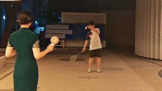 我们的爱从过去到未来一直没变#羽毛球 #优雅 #情侣