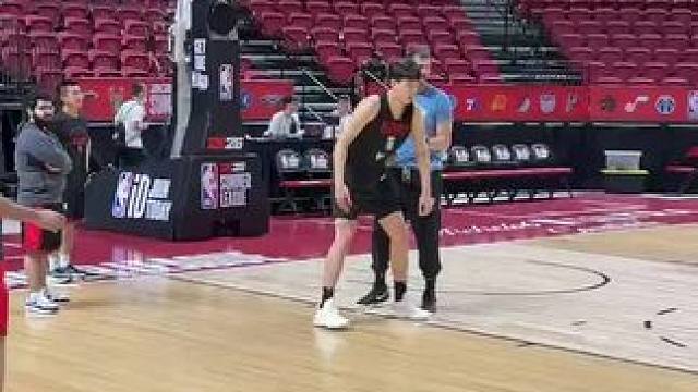 杨瀚森开始训练，备战夏季联赛#杨瀚森#开拓者