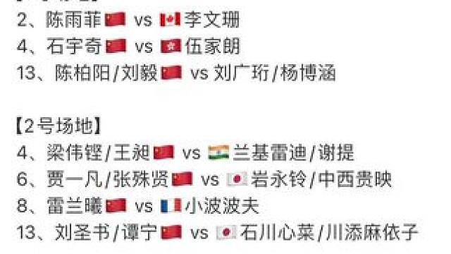 2025年日本羽毛球公开赛7月17日各单项16进8赛程，早上8点开赛#羽毛球比赛 #日本羽毛球公开赛