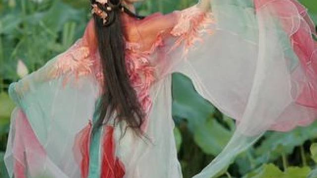 兴尽晚回舟，误入藕花深处。 #荷花#荷花汉服拍照 #锦鲤汉服 #古风妆造 #汉服之美在华夏