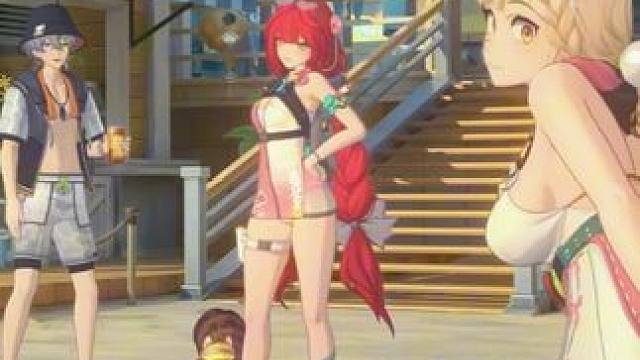 全员泳装！假期正式开始！爱丽丝害羞的小表情也太可爱了吧！ #游戏内容风向标 #绝区零浮波柚叶 #绝区