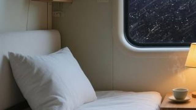 在雨夜行驶中的列车包厢，伴着雨点声和轨道声，放松睡眠 #好好睡觉 #助眠视频 #解压助眠 #雨声助眠