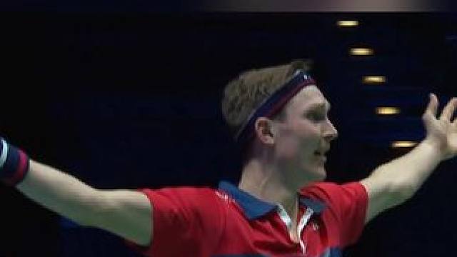 2021全英公开赛：安塞龙vs安东森 #羽毛球 #安塞龙