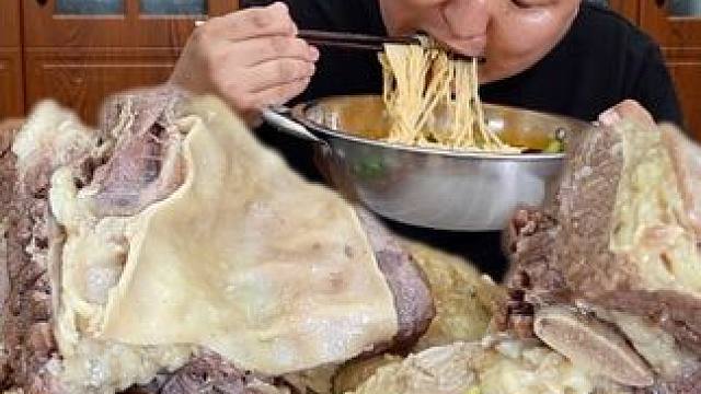 岳父送来13斤牛排肉，阿强做清炖牛排，原汁原味，这次吃嗨了！ 