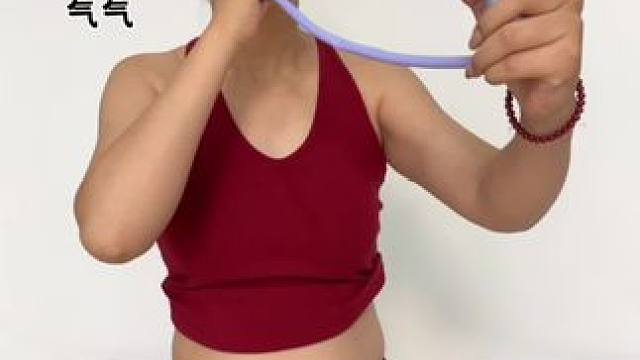 生完孩子肚子大#腹直肌分离 要做腹式呼吸但是不知道怎么做，有了这个呼吸哑铃每天做100个腹式呼吸，坚