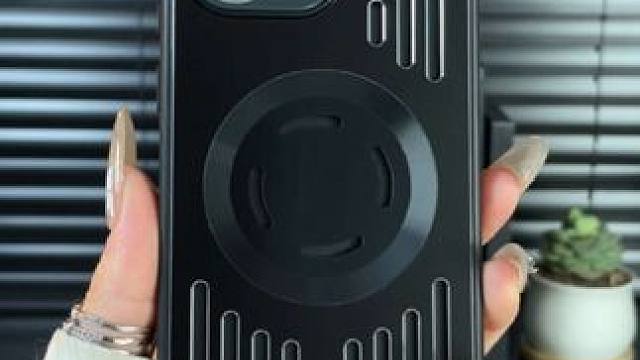 一加13T金属镂空散热手机壳，支持磁吸充电和支架，带镜片保护 #一加13t手机壳#1+13#磁吸手机