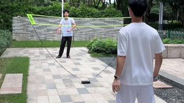 几十块的便携式网架全款拿下！小区打打球真不错 #户外运动 #羽毛球#便携式羽毛球网架#羽毛球网架