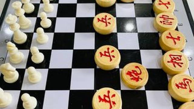 如果象棋对国际象棋谁能赢？ #象棋 #国际象棋 #棋 #下棋 #如果
