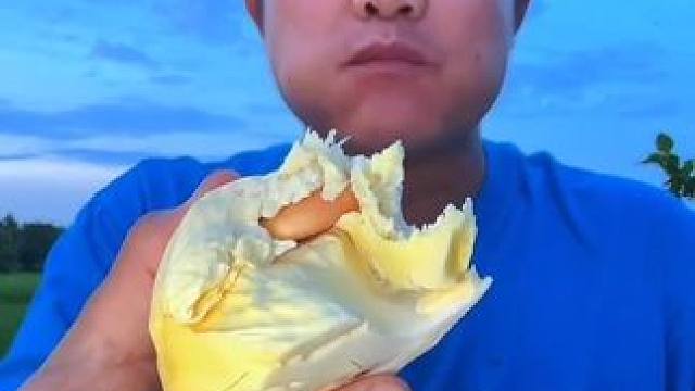 自己家院子里脆甜脆甜的大榴莲 #创作者扶持计划 #泰国大叔#内容启发搜索 #种草激励计划 #泰国榴莲