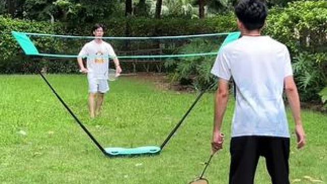 适合羽球人的户外练球网架 #羽毛球#羽毛球网架#便携式羽毛球网架#羽毛球网架便携式