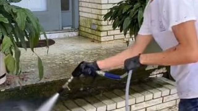 庭院周边深度清洁冲洗 #解压 #冲洗院子 #深度清洁 #极度舒适 #园艺生活