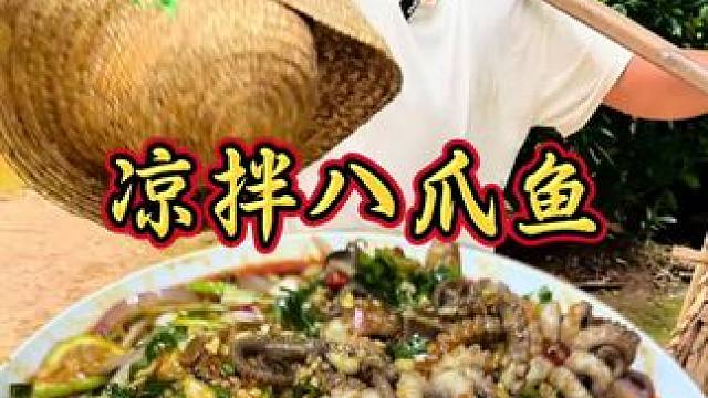 夏日的凉拌八爪鱼！酸辣入味 肉质Q弹爽口 真是下饭好菜 #下饭菜 #乡村味道 #舌尖上的味道 #乡村