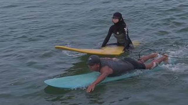 后海村专业浪区的海浪质量有多好？学员也可以一道浪冲几十秒#危险动作请勿模仿 #后海村冲浪