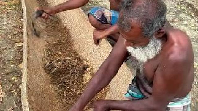 孟加拉手工一体独木舟 #民间手艺 #手艺人 #独木舟#孟加拉