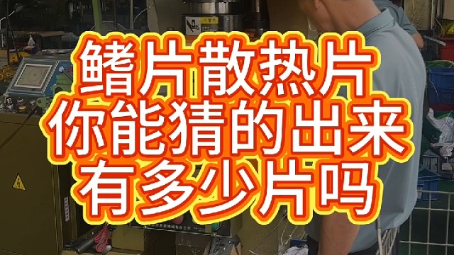 鳍片散热片，你能猜的出来有多少片吗