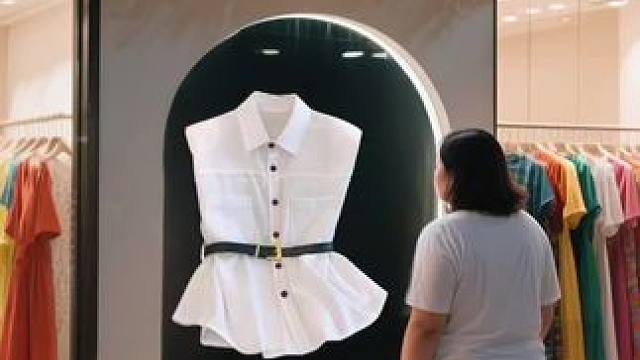 这件无袖白衬衫，简直是夏日衣橱里的宝藏单品！挺括的翻领设计，带着利落的干练感，每一个线条都精准地修饰