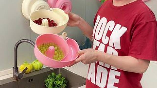 蜗牛自动清洗篮 蜗牛自动清洗篮，有了它，以后洗水果可就太方便了，自动洗干净还能自动沥水，#沥水篮  