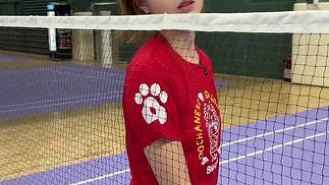 训练日新宠#羽毛球#嘉嘉羽毛球