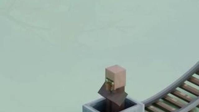 村民来玩摇摇车了 给它设置点陷阱 #我的世界 #我的世界中国版 #我的世界试炼传说