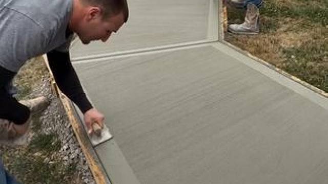 庭院小道路基施工严谨度！ #小院改造 #混凝土地面 #干活我是认真的 #手艺人 #解压