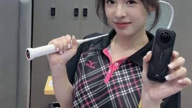 美少女的第一人称打球视角～ #羽毛球 #影石全景相机X5 #带着影石打羽毛球