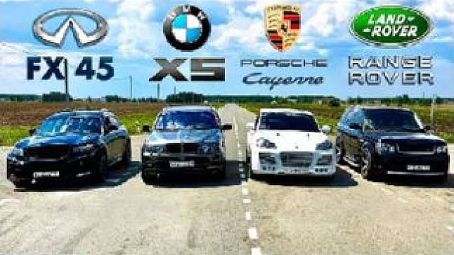 各路百万级豪华SUV直线加速对比，宝马X5、路虎揽胜和保时捷卡宴，究竟谁更快？#保时捷卡宴 #直线加