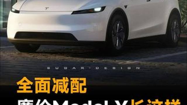 全面减配，廉价Model Y长这样 ，这不就是网约车吗？#特斯拉  #ModelY  #廉价版Mod