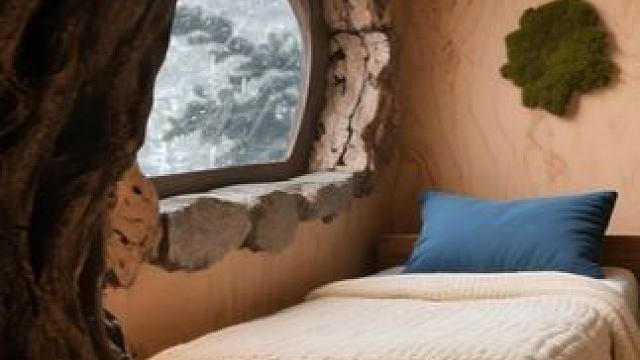 小树屋里的暴风雪体验，伴着巨大风雪声入睡 #助眠视频 #解压助眠 #白噪音 #温馨小窝 #快速入睡