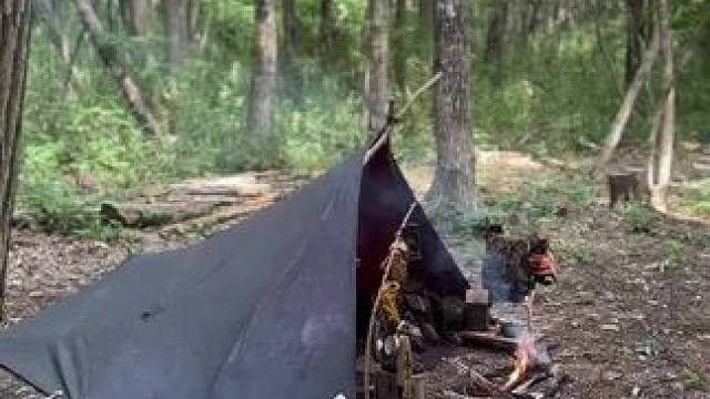 一张幕布的日子 #户外露营 #露营报告