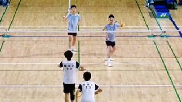 男双最强初中生吗？#羽毛球 #羽毛球精彩片段 #羽毛球男双