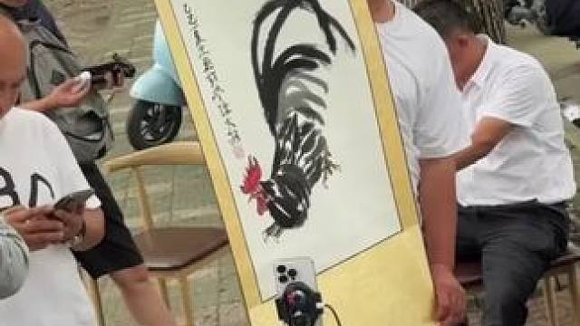 大师画了一只公鸡，给大家分享 #在拍一种很新的vlog #青年创作者成长计划 #沈巍 #民间艺术传承