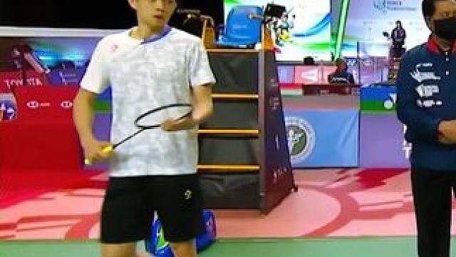 世界排名41刘国伦2-0击败世界排名第3的安东森！ 2021泰国公开赛！#羽毛球 #刘国伦 #安东森