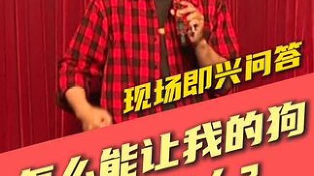 怎么能让我的狗认我当主人？啊？这？ #严值高 #严值高《何必西天万里遥》全国巡演