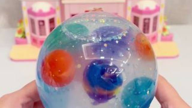 我竟然用水精灵DIY了一个星球水晶球 #我的玩具分享 #水宝宝 #水精灵 #toi图益kids #趣