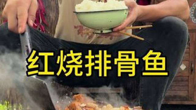 #农村生活 #美食#乡村守护人 今天吃红烧排骨鱼这也太太香了大口吃肉过瘾
