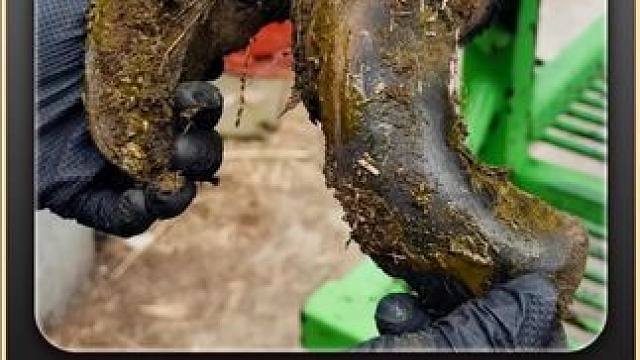 好奇特的一双牛脚，这是小哥一年来修剪的最长的指甲了 #解压 #修牛蹄 #助眠