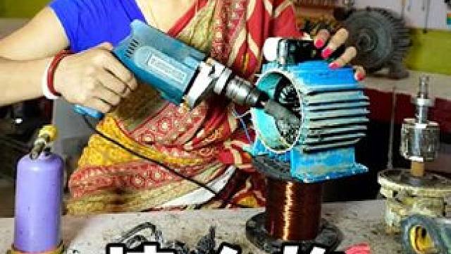 厉害的印度女电器维修工#维修 #电器维修 #维修小技巧 #动手能力 #印度