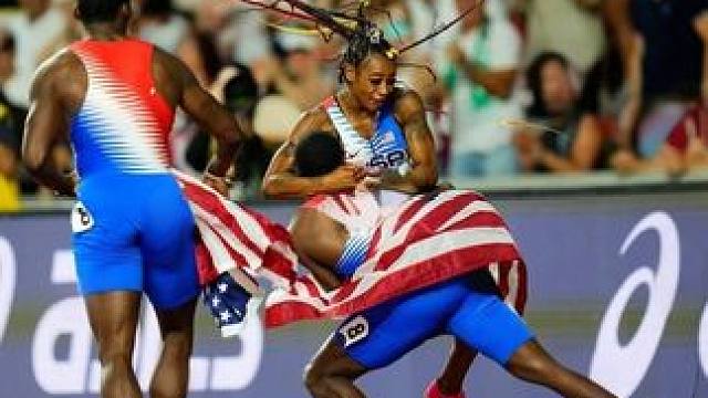 从世界冠军到“被家暴”的男人？科尔曼9秒76辉煌不再，如今被女友当众殴打 #田径 #科尔曼 #理查德